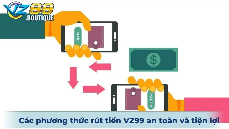 Các phương thức rút tiền VZ99 an toàn và tiện lợi
